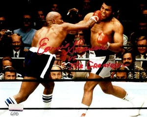 Earnie Shavers Signed 8x10 Photo vs. Muhammad Ali Inscribed "Greatest" #D/10 COA - Picture 1 of 3