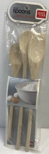 GOOD COOK WOODEN MIXING SPOONS TAN 3-Piece PACK; 3 sizes 10, 11 & 12 inch - Picture 1 of 2