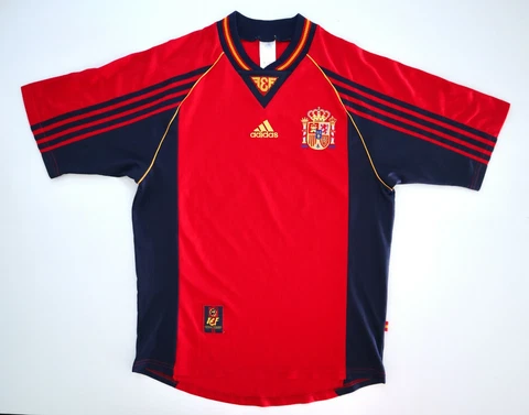 SPAIN 1998 World Cup Home Football Shirt S Mens Adidas Vintage Soccer Jersey Cover