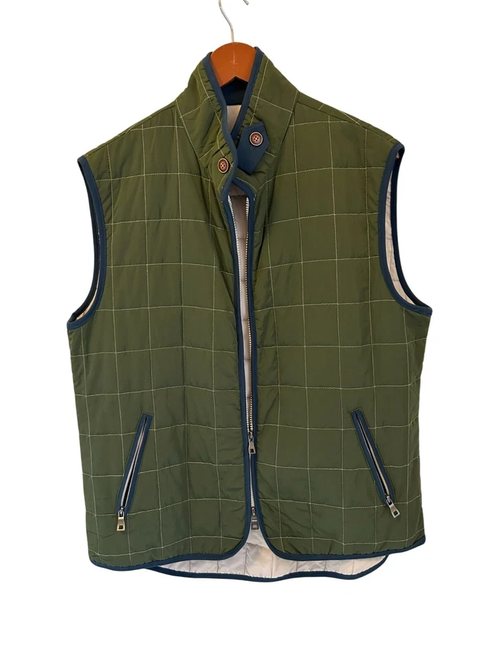 Chaleco Williams & Kent Stretch Heather Box a Cuadros Cremallera Completa Acolchado Para Hombres L Foto 1 de 4