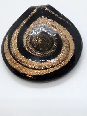 colgante cristal negro y oro para hacer joyas Foto 1 de 3