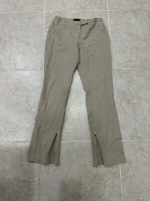 Pantalones Kenneth Cole New York Beige Caqui Abertura Pantalones Talla 4 Elásticos Foto 1 de 4