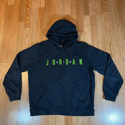 Sudadera con capucha Jordan para hombre talla L negra polar Pullover Flight AH4509-011 deletrear Foto 1 de 4