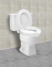 Safe Lock Raised Toilet Seat Elevated Carex Standard Elongated Safety B31300