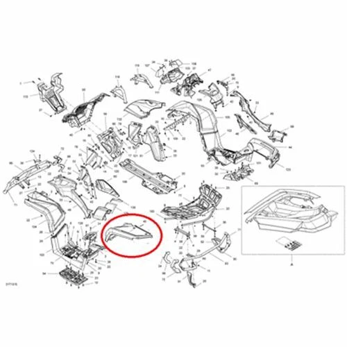 OEM GENUINE FACTORY NEW CAN-AM OUTLANDER 400 650 800 1000 LEFT REAR FENDER BLACK Foto 1 de 1