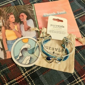 PURA VIDA  JANUARY 2019  BRACELET CLUB SET WAVE HELLO  LAPIS‼️FREE SAME DAY SHIP - Picture 1 of 8