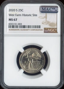 Asta 2020-S Weir Farms Quarter NGC MS67 - Foto 1 di 2