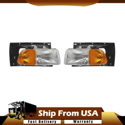 Lámpara de faro Dorman con conjunto de luces de estacionamiento pares laterales para camión Sterling WN Foto 1 de 4