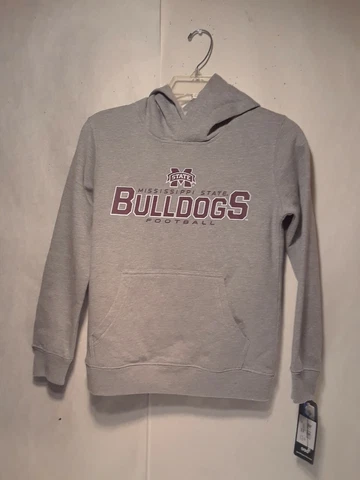 Mississippi  State Bulldogs  Boys Small  Gray Hoodie Hoody Cover