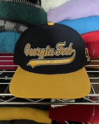 De colección Años 90 Starter Georgia Tech University Snapback Sombrero Chaquetas Amarillas Lana Foto 1 de 4
