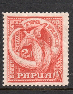 1932 Papua Motifs (Mint) stamp. Raggiana Bird. Two Pence 2d. No Wmk. P11. SG133 - image 1 of 2