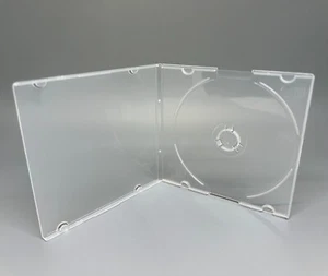 50 3.5" Mini Slim Single Poly CD Cases for 3" (8MM) Mini Disc, Super Clear-SF16 - Picture 1 of 2