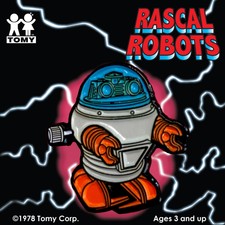 Tomy Rascal Robot wind up robot enamel pin