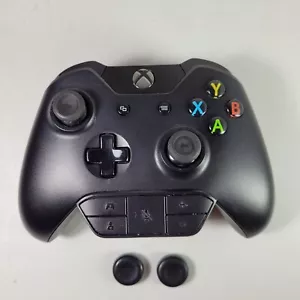 Xbox One Controller Genuine Microsoft & Stereo Headset Adapter Black Model 1626 - Picture 1 of 7