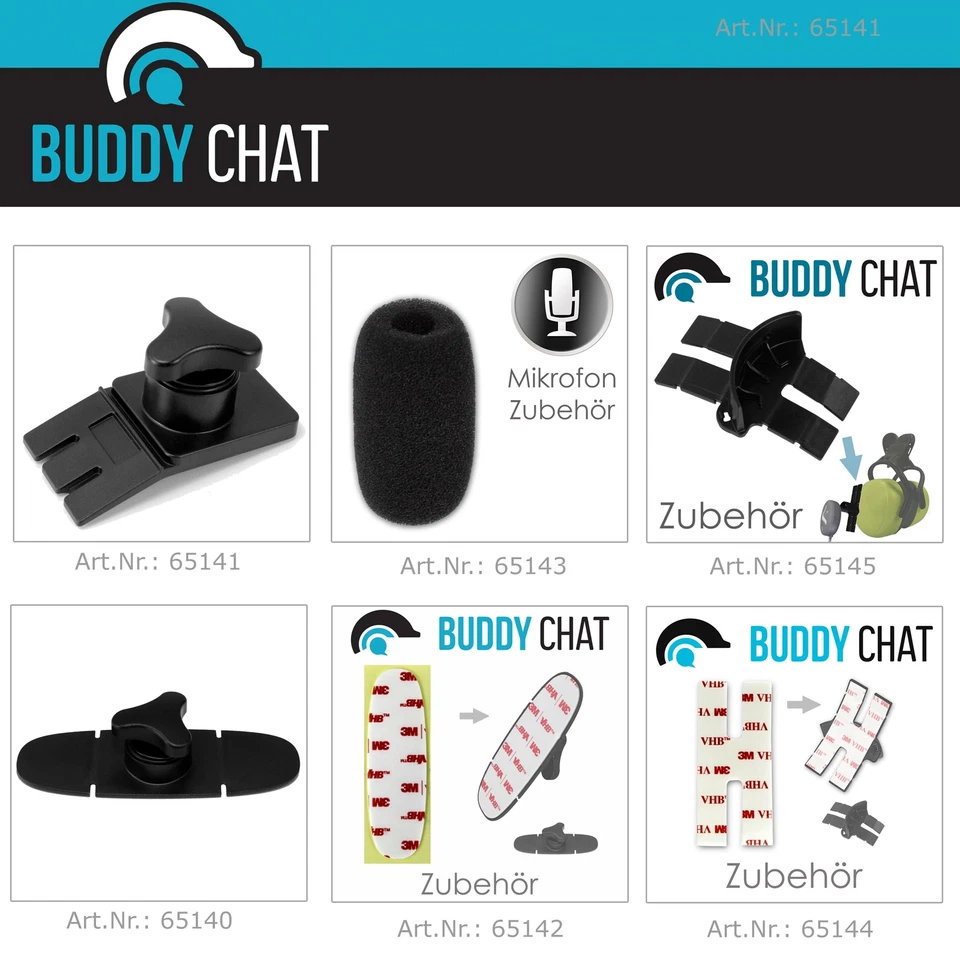 Zubehör für Bluetooth® Freisprecheinrichtung Buddy Chat Duo und Trio - Intercom - Bild 1 von 1