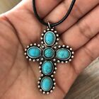 Boho 925 Silver Necklace Pendant Women Jewelry Turquoise Wedding Party Gifts