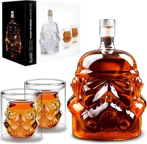 Borraccia Whisky Caraffa Decanter con 2 Bicchieri, Bicchieri Whisky, Caraffa Whisky - Foto 1 di 3