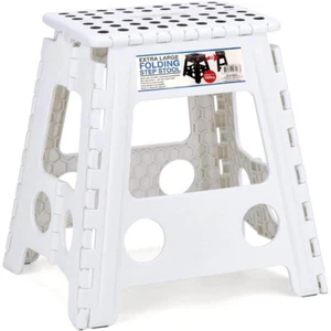 Living Today XL Folding Stool Home/Kitchen Folding Chair 39cm Assorted - Picture 1 of 3