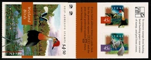 Wetland Birds 1997 10 x 45c folleto peeling & stick 2 koalas reimpreso - como nuevo. - Imagen 1 de 3
