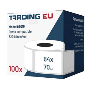 100x Etiqueta compatible con Dymo 99015 54 x 70 mm 320 etiquetas por rollo - Imagen 1 de 6