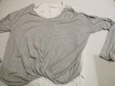 Blusa mujer mostaza semilla blanco gris manga larga talla m Foto 1 de 4