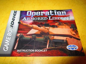 FOLLETO DE INSTRUCCIONES PARA GAME BOY ADVANCE JUEGO OPERACIÓN BLINDADA LIBERTAD - Imagen 1 de 1