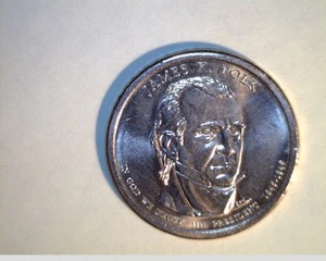 2009-P  James K Polk Overlap Error on edge lettering, P over S  (US-4187) - Picture 1 of 4