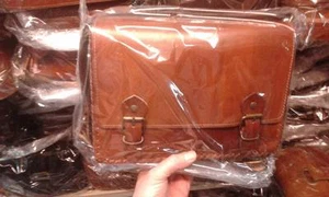 Bolso de Mujer en Cuero Piel Con Bandolera Artesanal Bag 30x22 L8CM - Picture 1 of 1