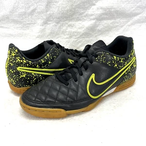 Nike Tiempo Rio II Indoor Soccer Shoes Men's Size US 7 - 631523-007 Black Green - Picture 1 of 10