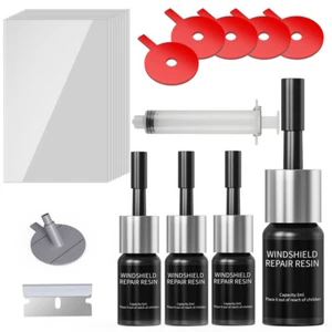 Auto Repair Fluid Reparaturharz Autofenster Glas Crack Chip Repair Tool Kit - Bild 1 von 12