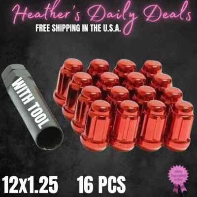 16 tuercas estriadas 12 mm x 1,25 mm rosca UTV Kawasaki Mule Pro 2510 3000 rojo Foto 1 de 4