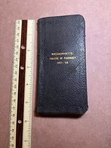 Antiker Massachusetts College of Pharmacy 1907 Tagesplaner, Werbung, Karte - Bild 1 von 13