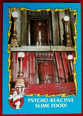 GHOSTBUSTERS II - Card #69 - PSYCHO-REACTIVE SLIME FOOD! / FLOOD! - TOPPS 1989 - Image 1 of 2