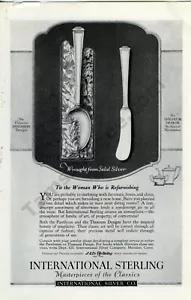 1923 International Sterling Flatware Tableware PRINT AD Over 100 year old (3423) - Picture 1 of 1