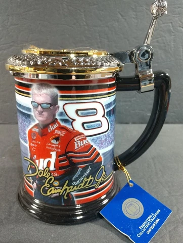 DALE EARNHARDT JR. #8 1999 Franklin Mint Ceramic Stein Tankard NASCAR Cover