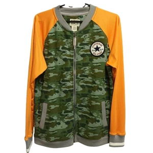 Chaqueta Bomber Converse Adolescentes Niños Talla XL 13-15 Edad Naranja Verde Camuflage Cremallera - Imagen 1 de 14