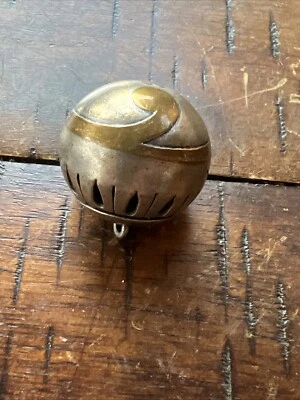 Antique Vintage Ball Button Unique Openwork 2 Metals - Image 1 of 4