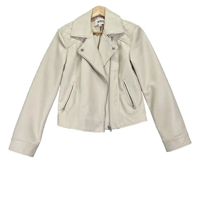 BB Dakota Steve Madden девиз искусственной пены куртка женский размер маленький слоновой кости - Изображение 1 из 4