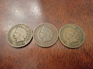 1903 1904 1905 Indian Head Pennies 3 Coin Lot - Good Coins! - Look at pictures - Picture 1 of 3