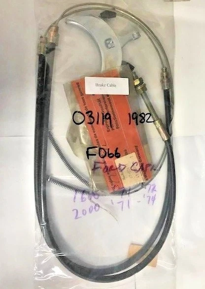Ford Mercury Capri 1600 & 2000 , Rear, EMERGENCY BRAKE CABLE ASSEMBLY, FO66  - Image 1 of 1