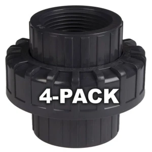 4-Pk 1 in. Schedule 80 PVC Unions Female-Threaded Pipe Fittings Brand New ASTM - Picture 1 of 1