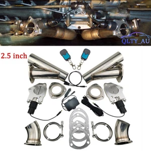 2.5" Dual Electric Exhaust Control Valve Y Pipe Motor Kit with Remote Switch - Picture 1 of 16