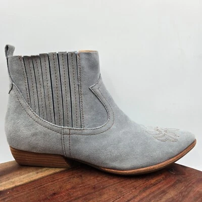 Kork Ease Prairie Boots Women's 9.5M Blue Brown Suede Western Chelsea Pointed - Image 1 of 4