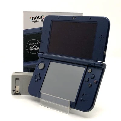 New Nintendo 3DS LL XL Console TOP IPS Metallic Blue w/ Charger, Box Near Mint - Image 1 of 4