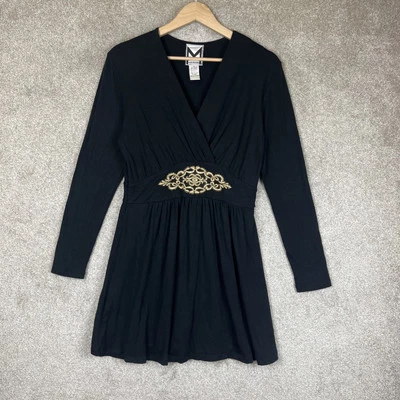 Túnica Marc Bouwer para mujer pequeña negra manga larga pulóver elástico - 2602* Foto 1 de 4