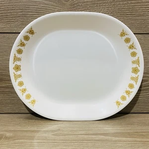 Gold Butterfly Corelle Large Oval Serving Platter Approx. - 12 ¼” x 10” - Picture 1 of 8