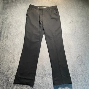 Men's Black Wool Trousers W34 L32 EU 44 Classic Formal Style - Picture 1 of 13