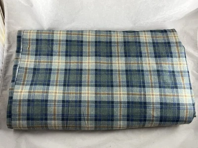 Pendleton Queen Sábana Superior Plana Franela Mosier Cuadros Doble Cepillado 100% Algodón Foto 1 de 4