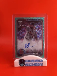 DREW ROM 2024 TOPPS CHROME ROOKIE AQUA WAVE REFRACTOR RC AUTO /199 - Picture 1 of 2