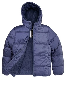 Casaco acolchoado com capuz masculino 1826, jaqueta de inverno pesada forrada Sherpa com bolso - Imagem 1 de 4